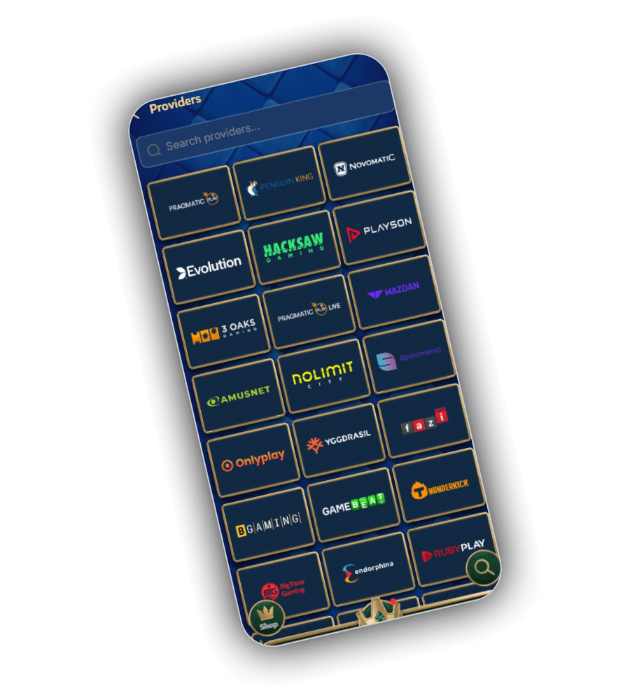 Kingia Casino game providers